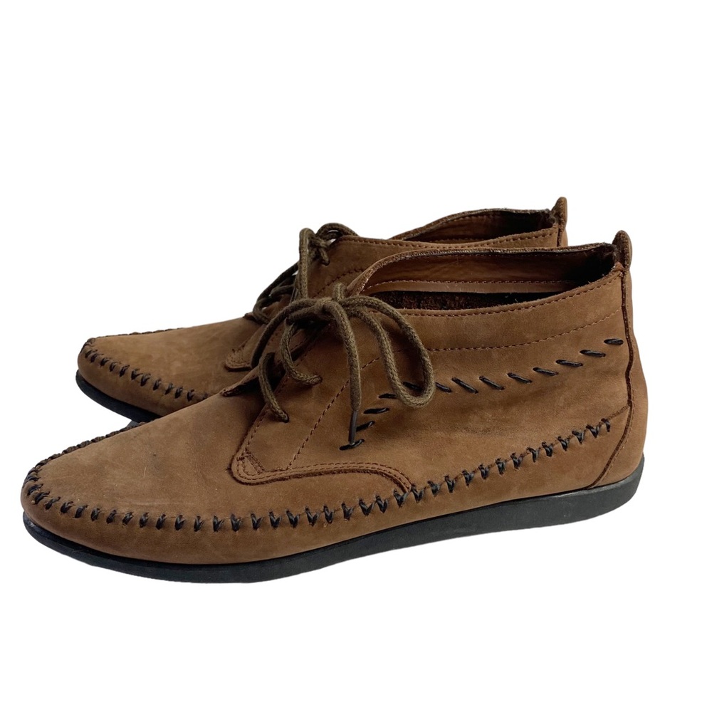 West Coast Leather Suede Stitched Ankle Mocassin Shoes